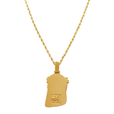 Jesus Head Pendant in 14k Yellow Gold